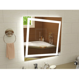 Зеркало с подсветкой в ванну Торино 50x50 см