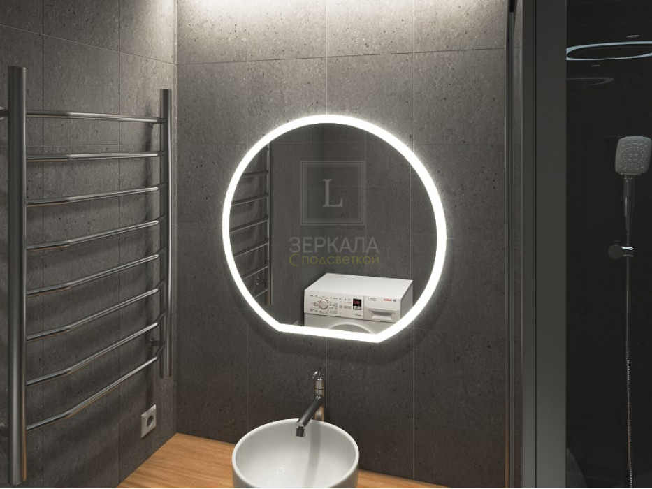 Зеркало в ванную комнату с подсветкой светодиодной лентой Виваро